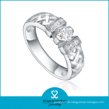 High Quaility handgefertigte 925 Sterling Silber Ring mit CZ (R-0418)